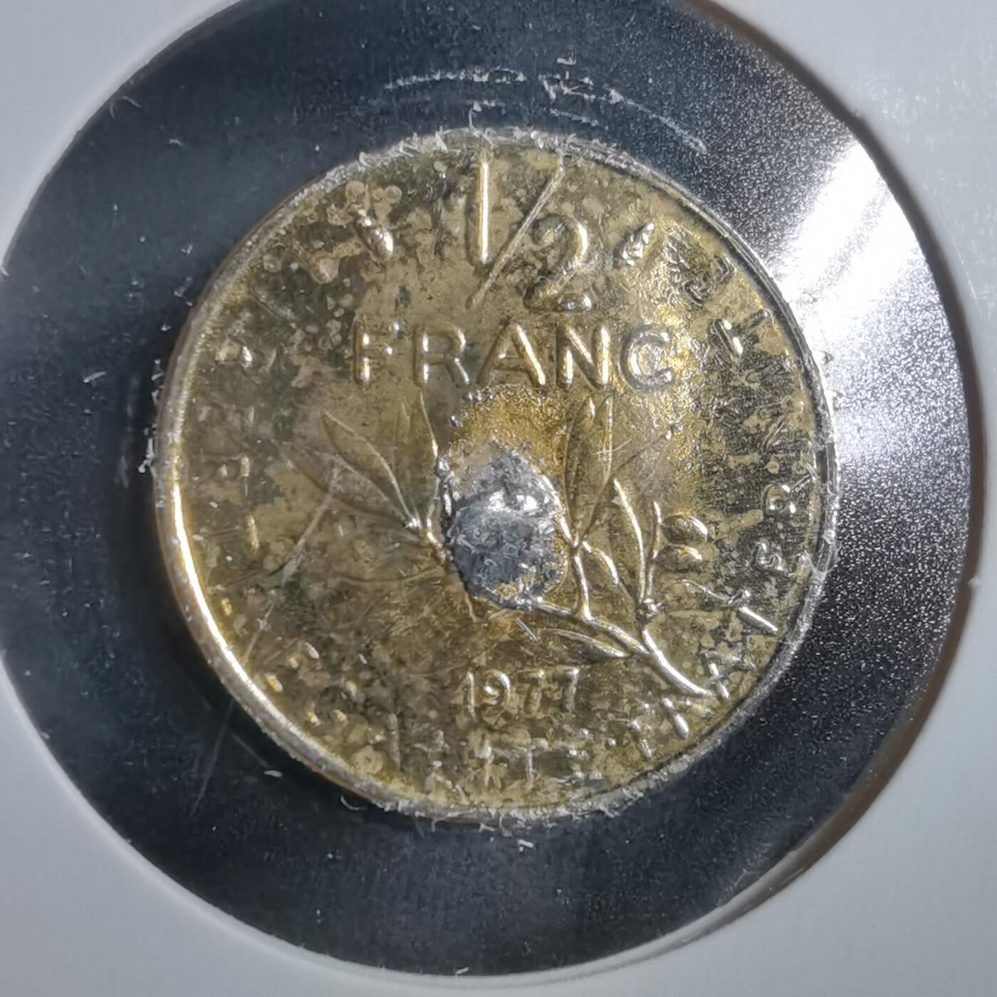 沼泽如烟--第906场 法国半法郎有镀层有焊点