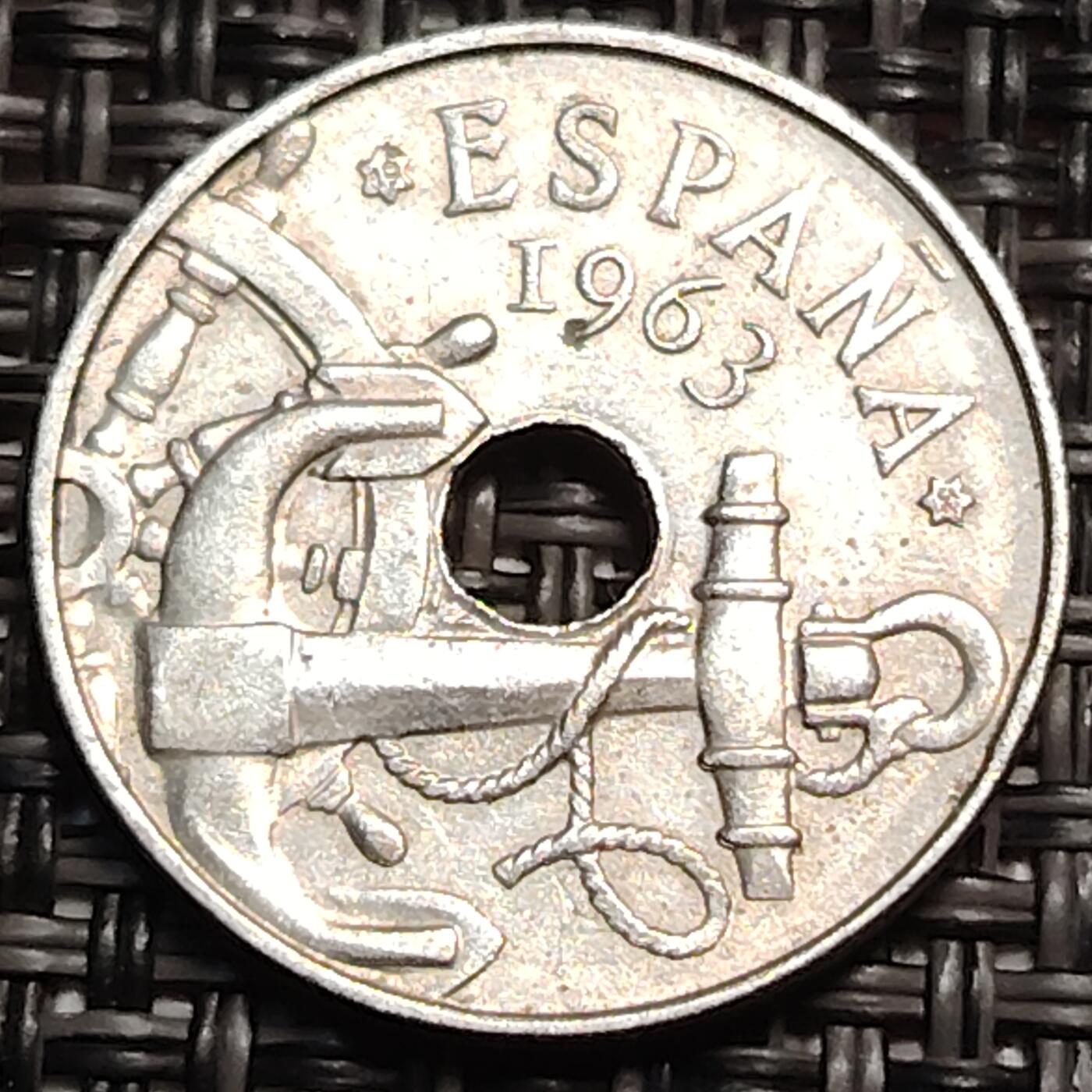 布加迪🐬～世界钱币(上海)🌾第 259 期 /  各国套币和散币 西班牙🇪🇸 1963年 50分