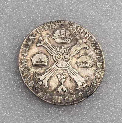 世界钱币专场拍卖 每周二开拍 - 1797年奥属尼德兰弗朗茨约瑟夫三皇冠1泰勒流通银币