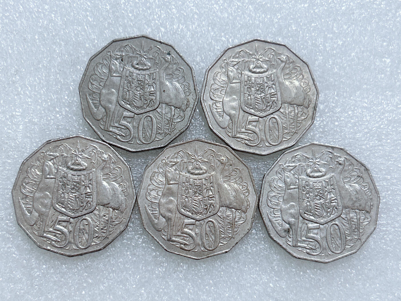 第一海外回流一元起拍收藏 散集专场  第267期 澳大利亚50分硬币 5枚