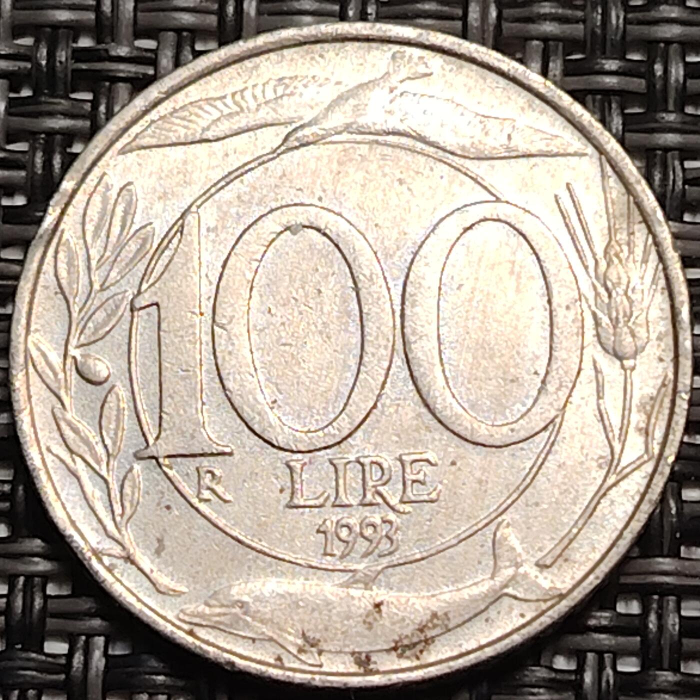 布加迪🐬～世界钱币(上海)🌾第 259 期 /  各国套币和散币 意大利🇮🇹 1993年 100里拉