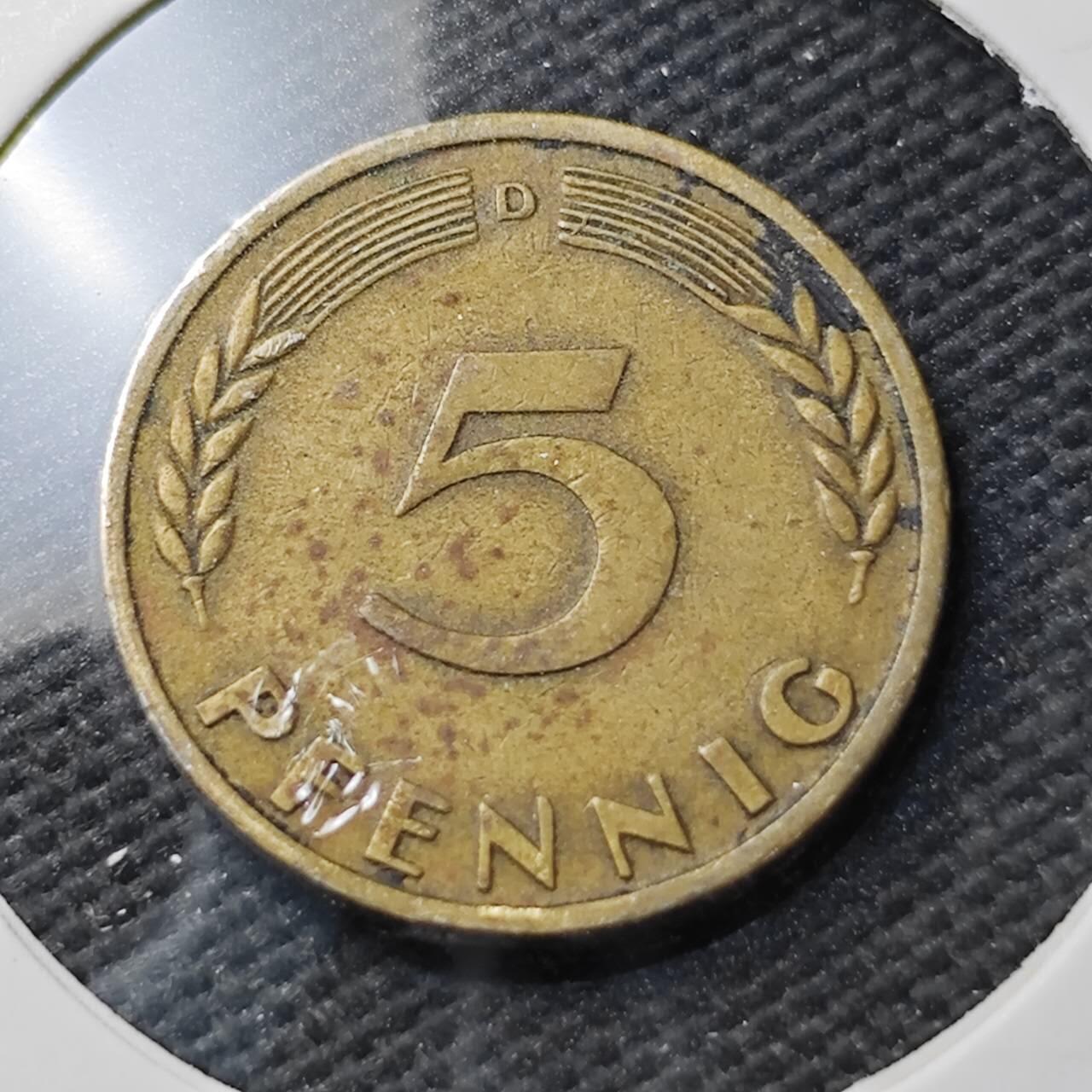 KK钱币收藏小铺  第371场  2月预留时间 周末发货  1949东德5芬尼 早期银行版