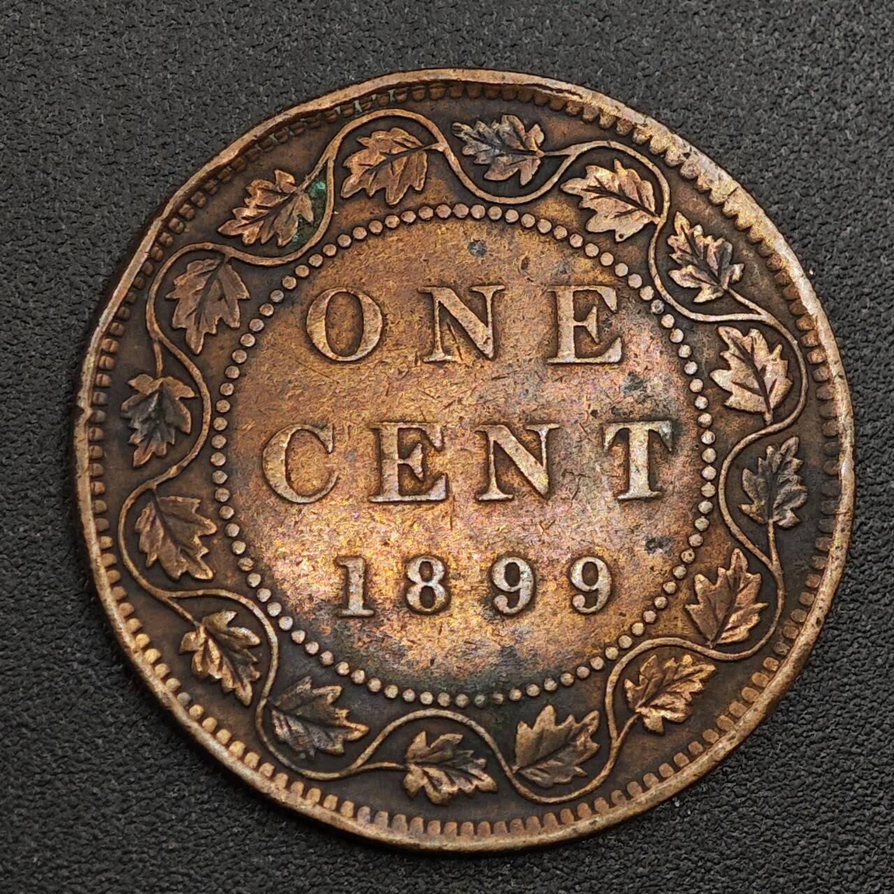 【淘币小摊】限时拍第七百九十七拍  老铜币场  满百包邮可预留两周  周一统一发货  加拿大1899年维多利亚一分铜币