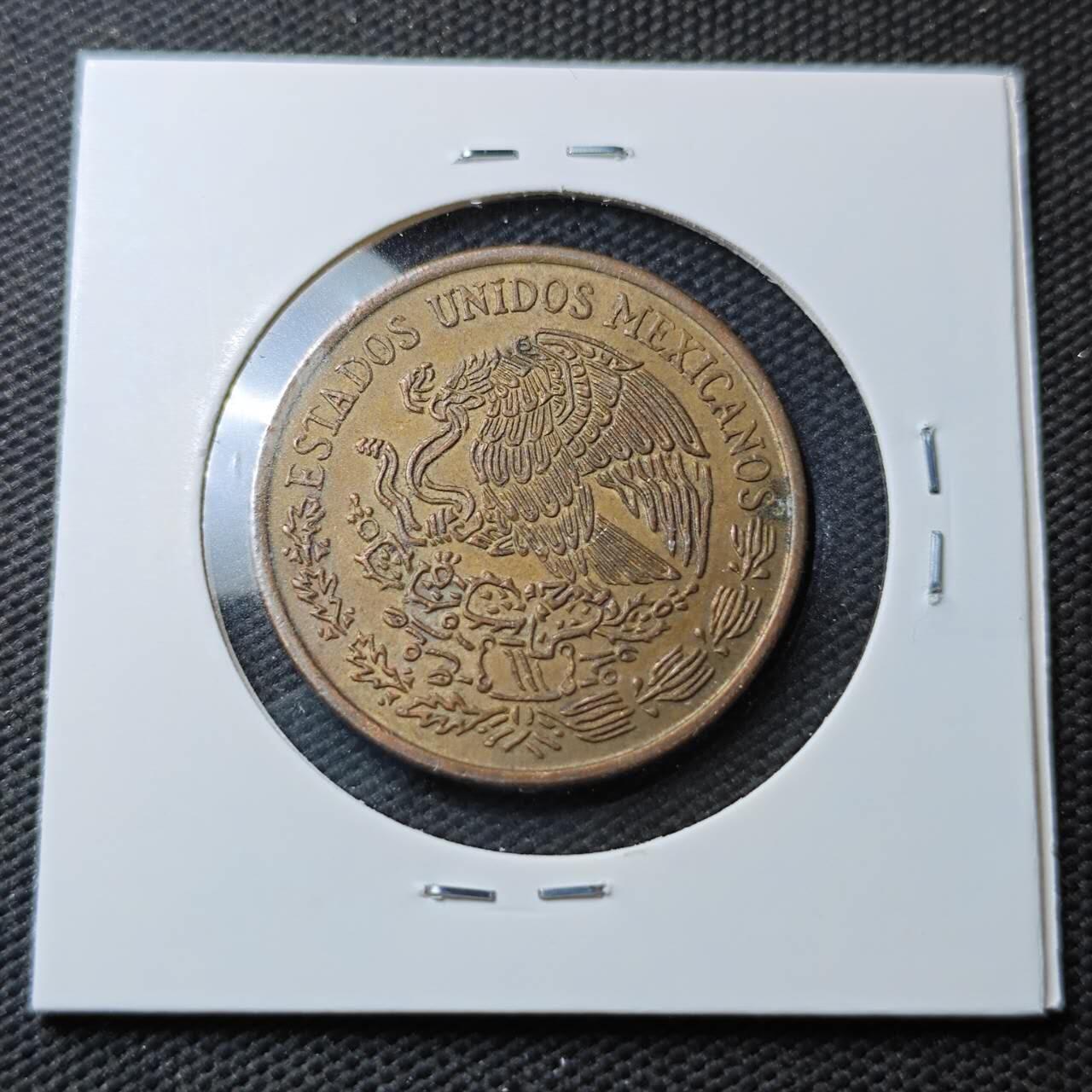 KK钱币收藏小铺  第371场  2月预留时间 周末发货  1973墨西哥20分铜币