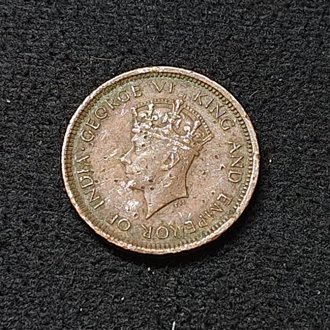 【全场包邮】纯粹捡漏拍478场（免费代拍第15场） 锡兰1940年乔治六世1/2分铜币