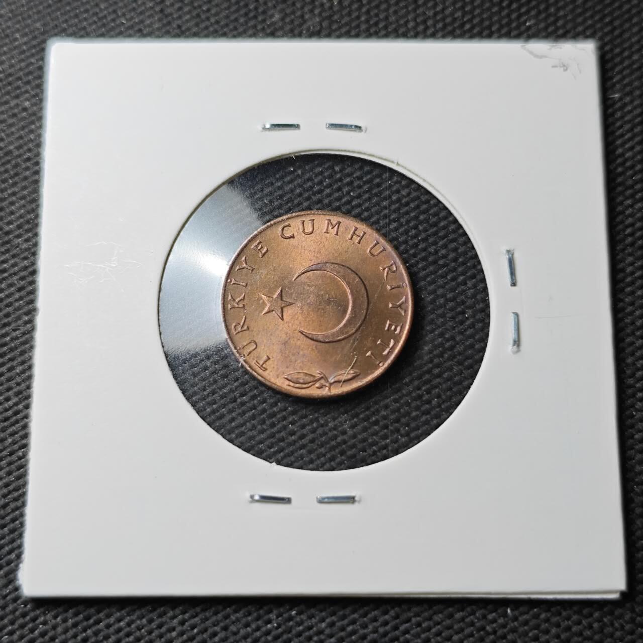 KK钱币收藏小铺  第371场  2月预留时间 周末发货  土耳其5库鲁铜币 好品