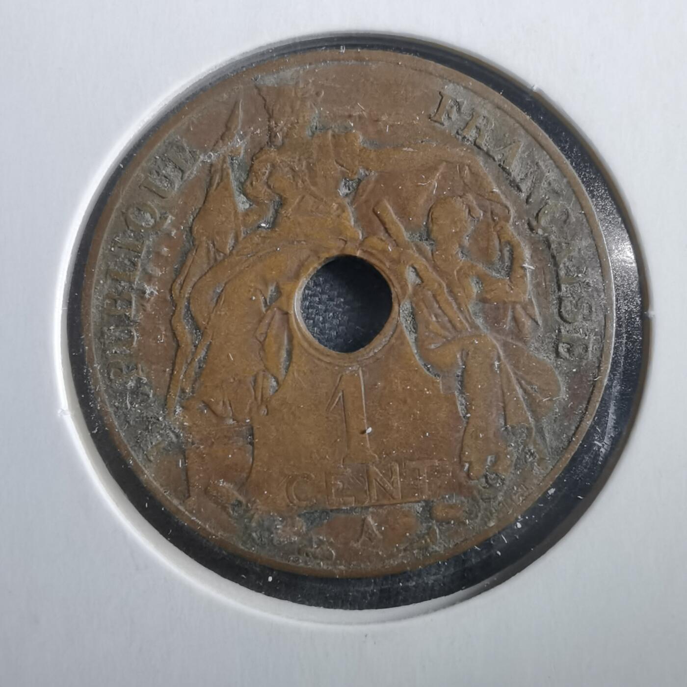 沼泽如烟--第906场 法属印度支那1910年百分之一元 一分