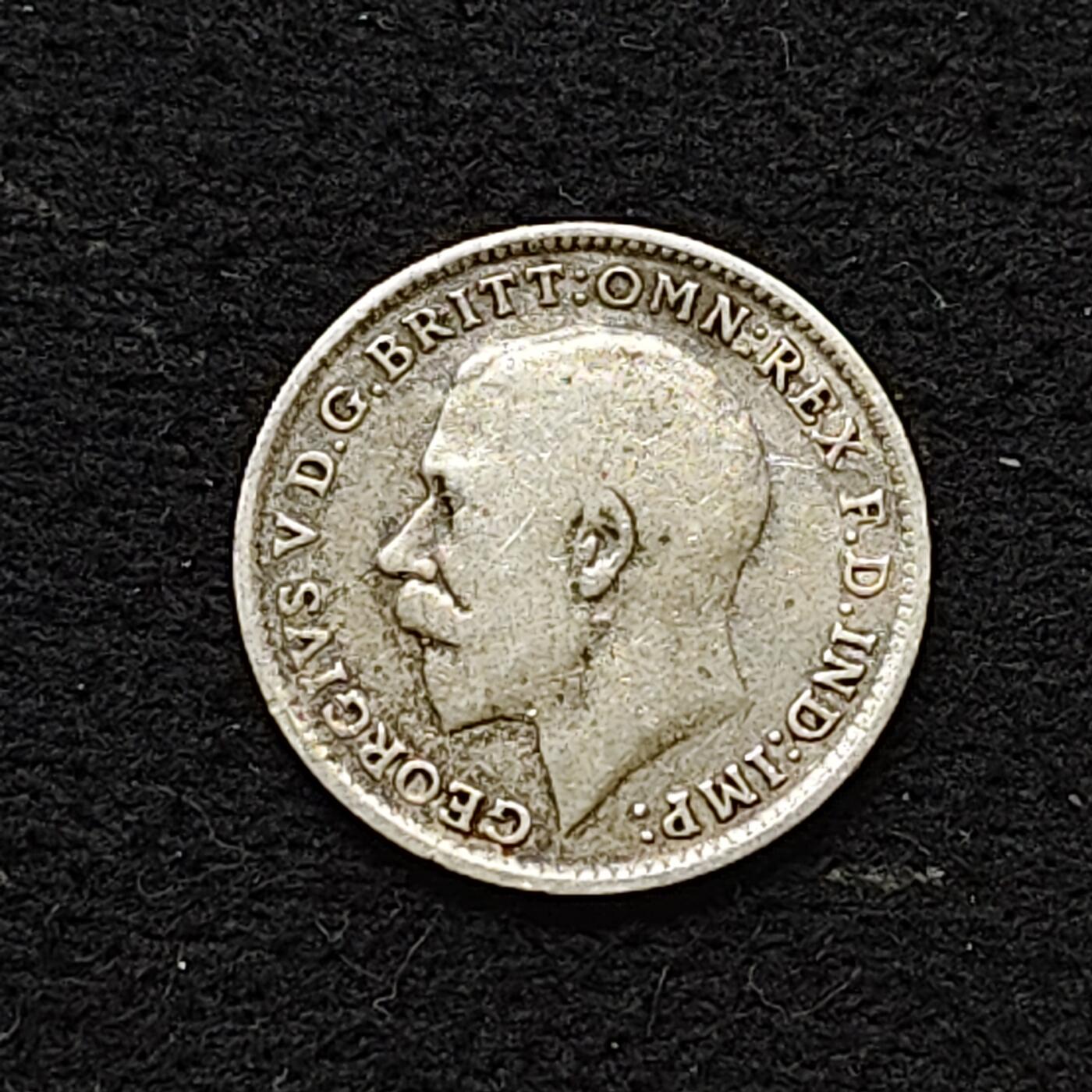 【全场包邮】纯粹捡漏拍478场（免费代拍第15场） 英国1918年乔治五世3便士银币