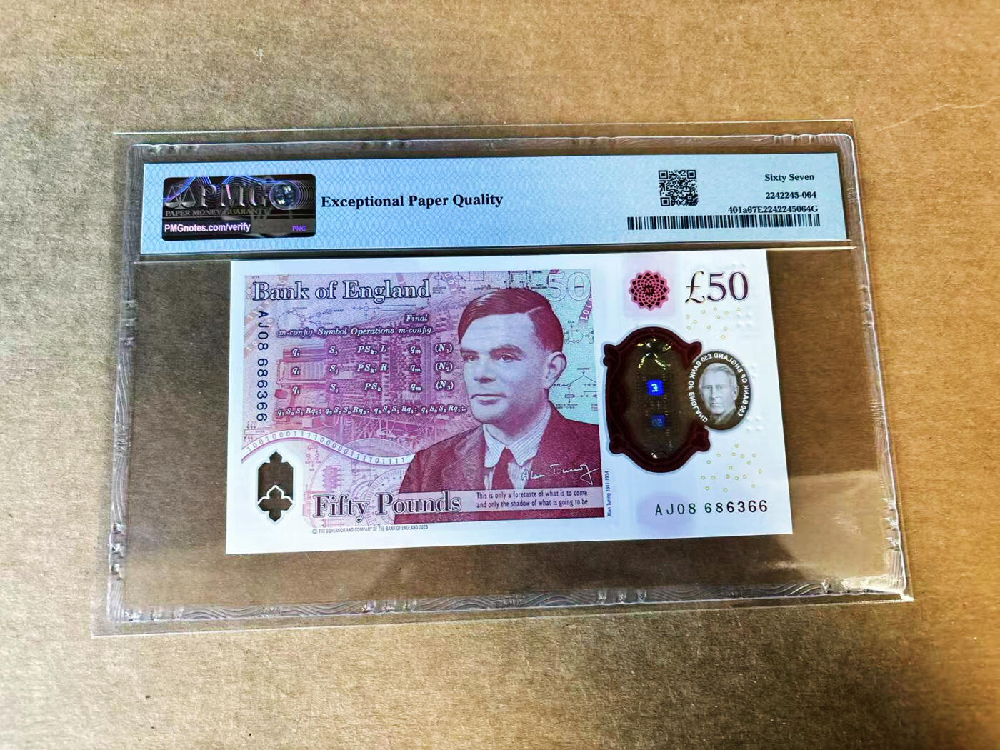 【Blue Auction】世界纸币精拍第751期——18级TOP拍卖/信誉/品质/专业/高效💫 【无47】英国 2024年50镑  PMG67EPQ