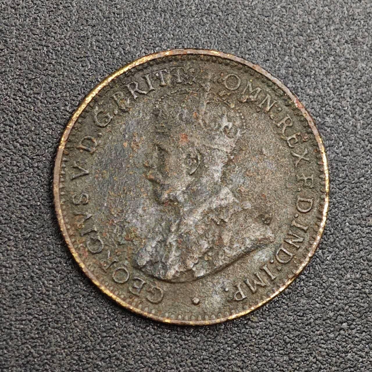 【淘币小摊】限时拍第七百九十七拍  老铜币场  满百包邮可预留两周  周一统一发货  英属西非1925年乔治五世3便士铜币