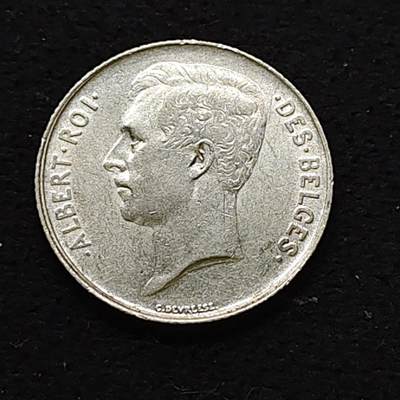 【全场包邮】纯粹捡漏拍478场（免费代拍第15场） - 比利时1913年阿尔贝一世1法郎银币