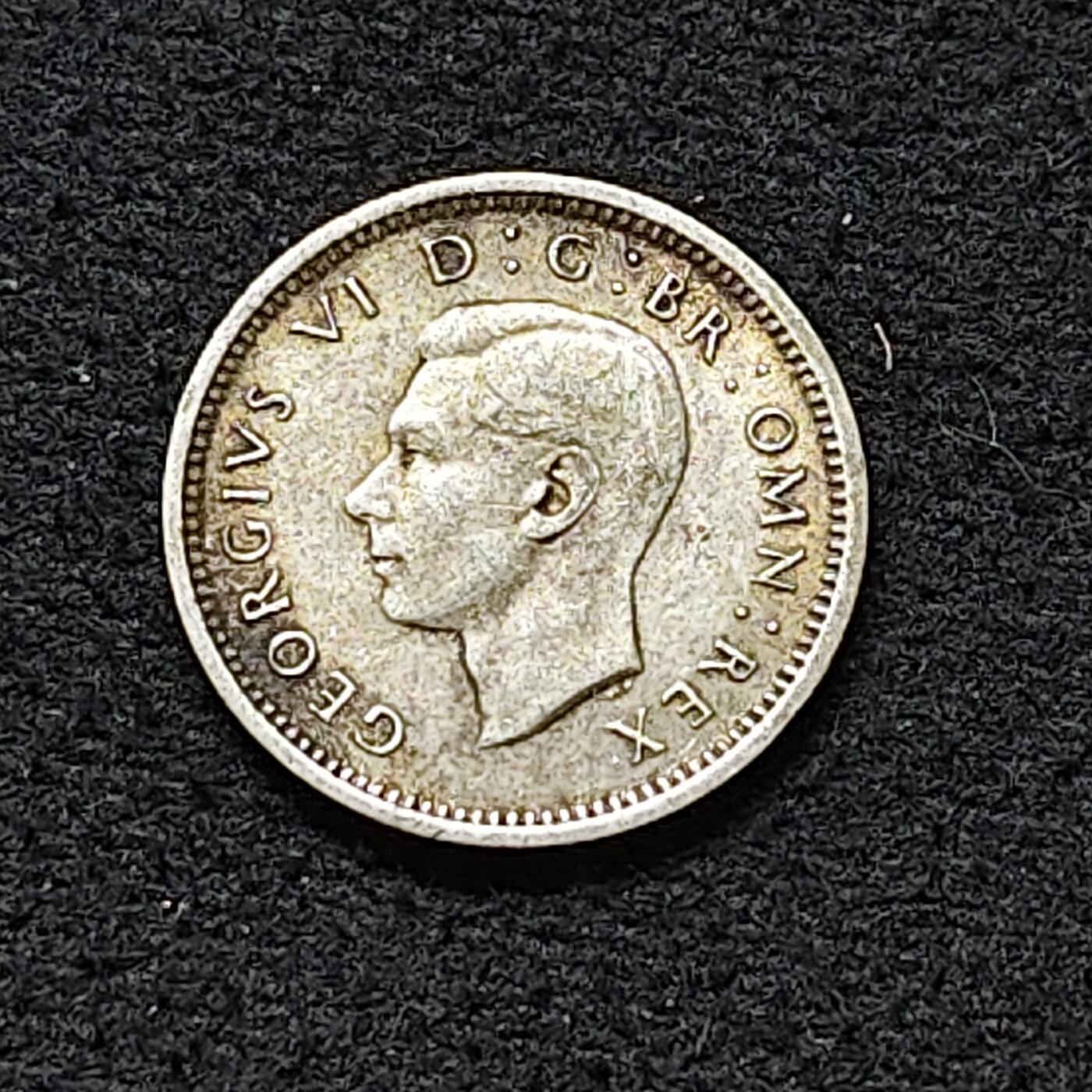 【全场包邮】纯粹捡漏拍478场（免费代拍第15场） 英国1938年乔治六世3便士银币