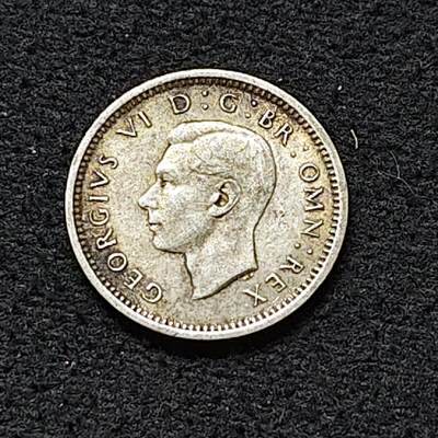 【全场包邮】纯粹捡漏拍478场（免费代拍第15场） - 英国1938年乔治六世3便士银币