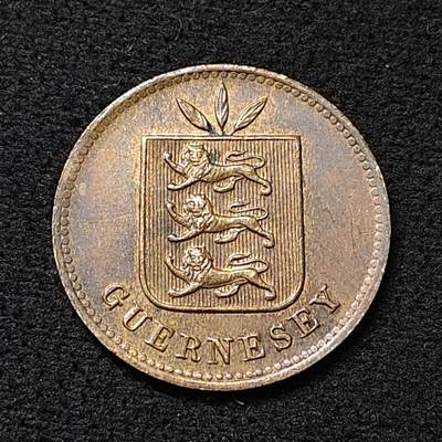 【全场包邮】纯粹捡漏拍478场（免费代拍第15场） - 根西1906年4道布铜币