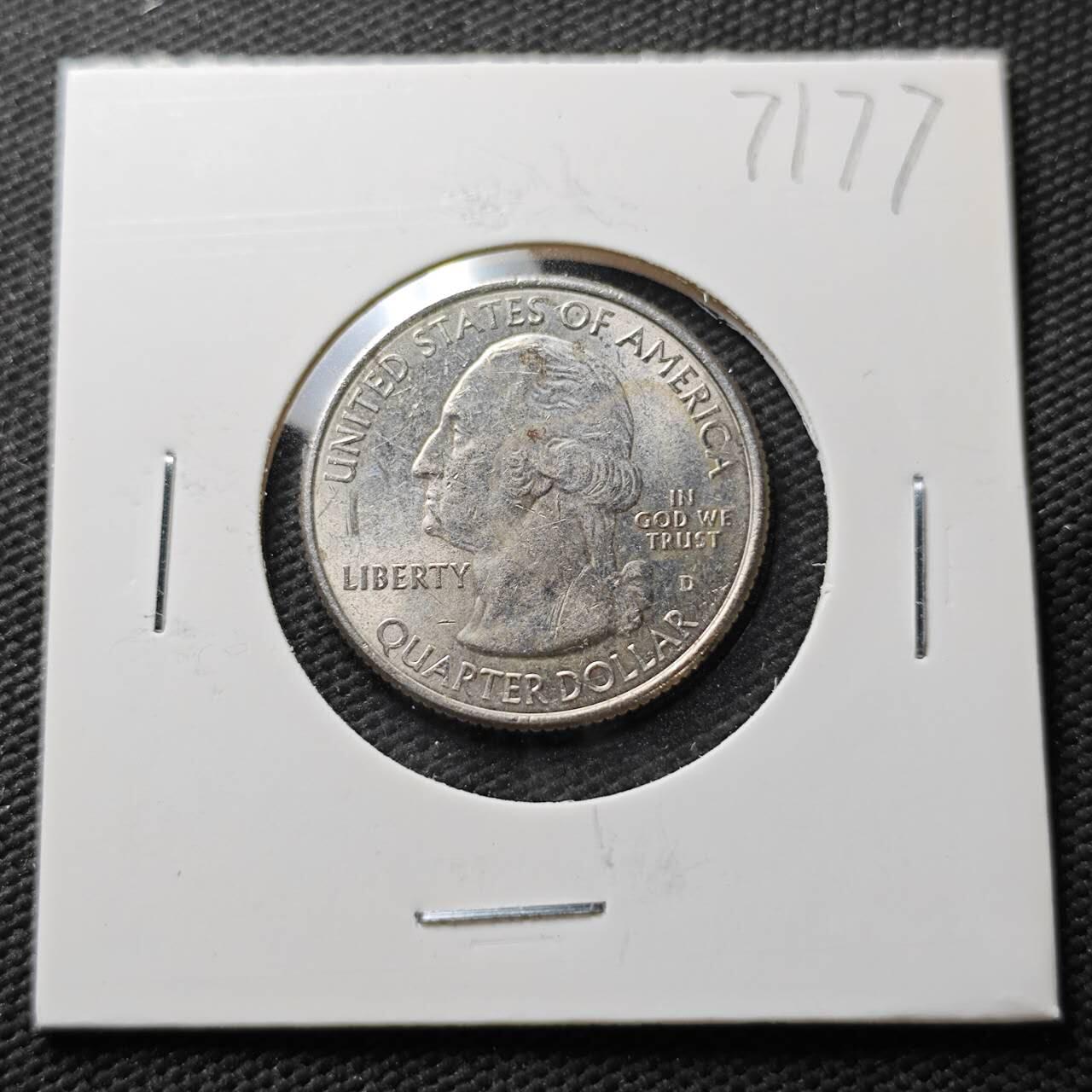 KK钱币收藏小铺  第371场  2月预留时间 周末发货  美国25分纪念币 