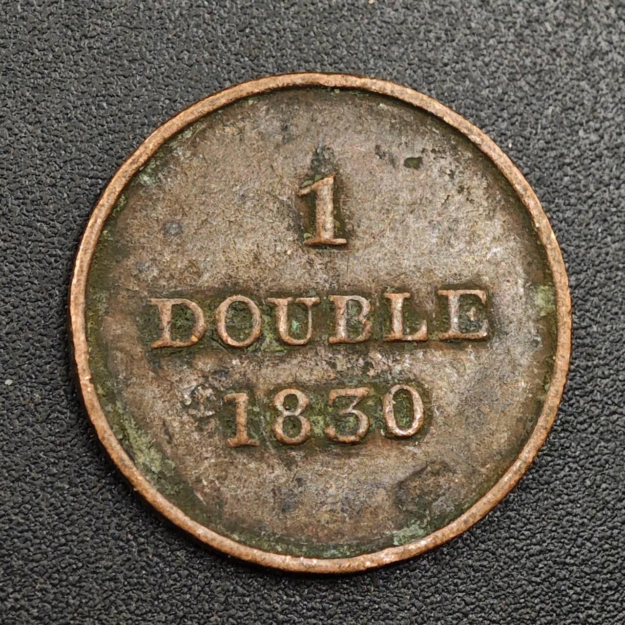 【淘币小摊】限时拍第七百九十七拍  老铜币场  满百包邮可预留两周  周一统一发货  根西岛1830年1道布铜币