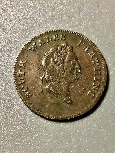 七河·世界币章小拍（总第27期） - 英国.南威尔士 1法新token铜币