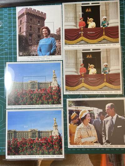 2025年第一百二十九场(总第一百五十五场）外国邮票、散币场(免佣金) - 小型张邮票及封面4枚