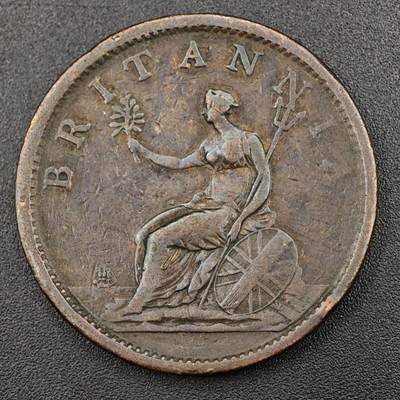 【淘币小摊】限时拍第七百九十七拍  老铜币场  满百包邮可预留两周  周一统一发货  - 英国1806年乔治三世一便士铜币