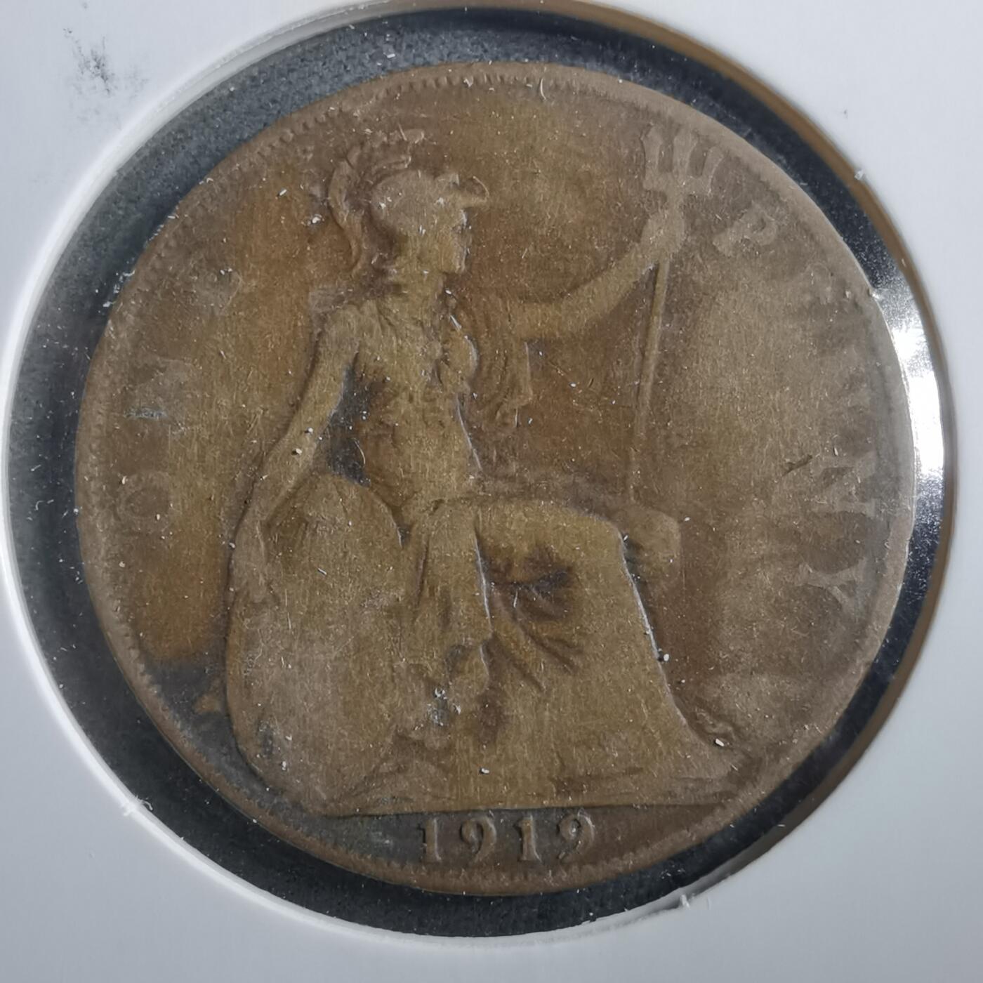 沼泽如烟--第906场 英国1919年1便士