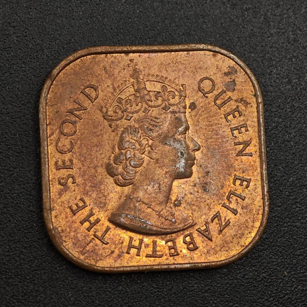 【淘币小摊】限时拍第七百九十七拍  老铜币场  满百包邮可预留两周  周一统一发货  马来亚1960年伊丽莎白二世一分铜币