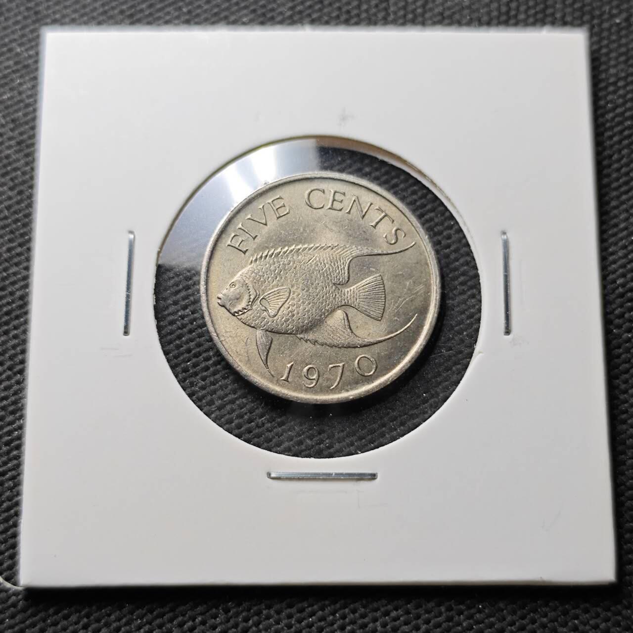 KK钱币收藏小铺  第371场  2月预留时间 周末发货  1970巴哈马5分