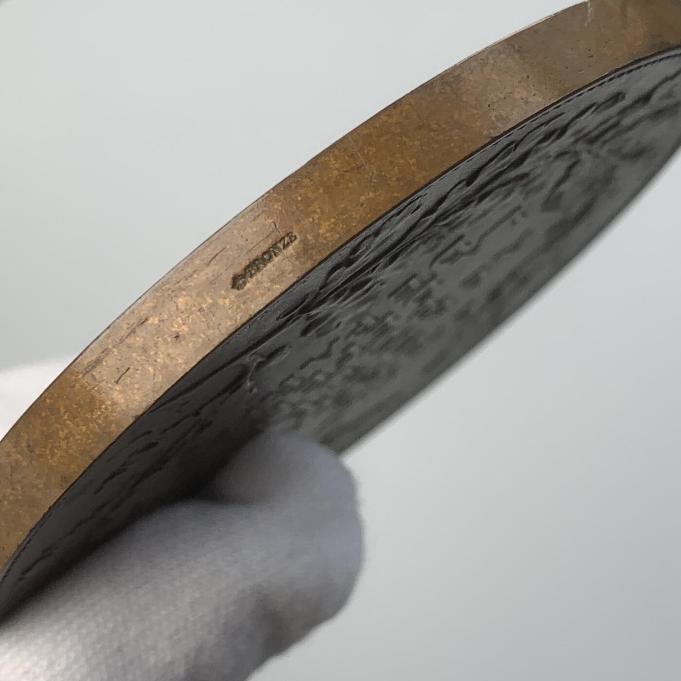 掌中浮雕-藏着的欧洲第042场 1871年法国巴黎航空功勋纪念铜章 ，1870/1871年在巴黎防御中使用热气球，75.4mm，201.48g