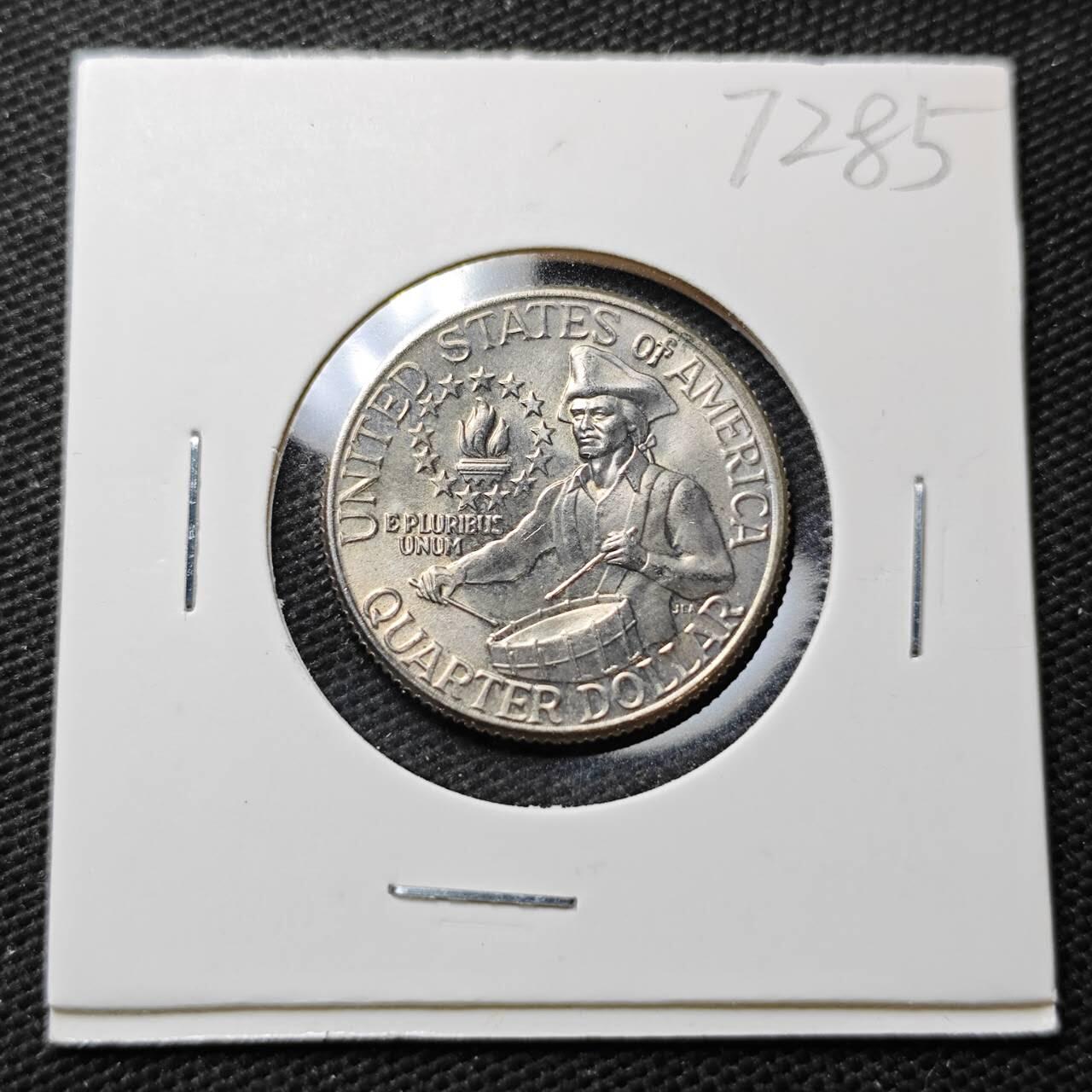 KK钱币收藏小铺  第372场  2月预留时间 周末发货  美国建国200周年25分纪念币 好品