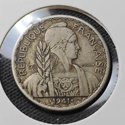 KK钱币收藏小铺  第372场  2月预留时间 周末发货 -  1941法属印支20分