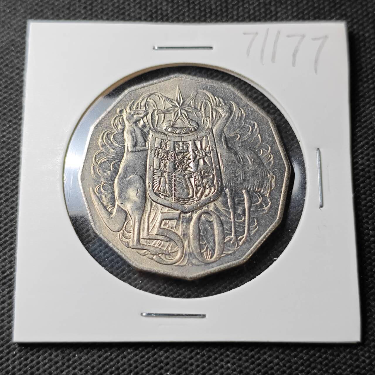 KK钱币收藏小铺  第371场  2月预留时间 周末发货  1979澳大利亚50便士 好品