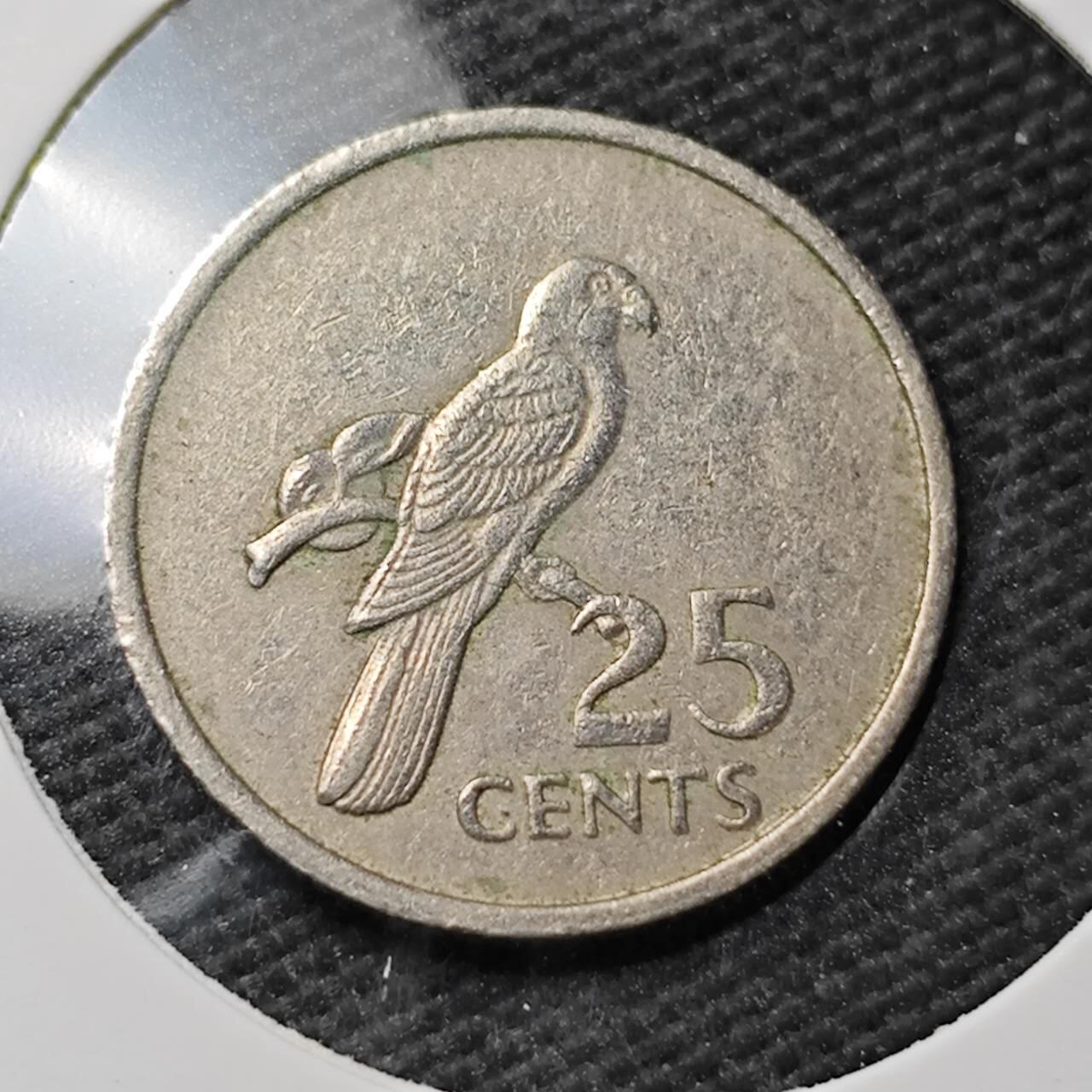 KK钱币收藏小铺  第371场  2月预留时间 周末发货  1977塞舌尔25分