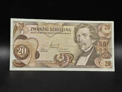 【淘币小摊】限时拍第八百拍  纸币场  满百包邮可预留两周  周一统一发货  - 奥地利1967年20先令