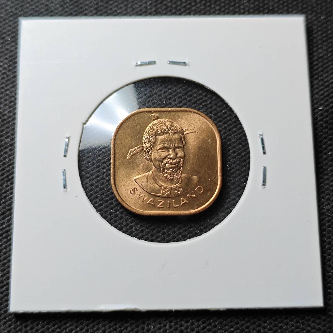 KK钱币收藏小铺  第371场  2月预留时间 周末发货  斯威士兰2分铜币 好品