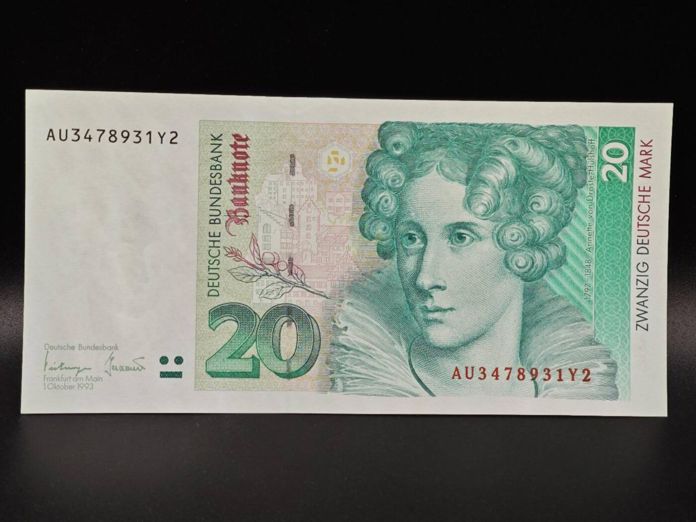 【淘币小摊】限时拍第八百拍  纸币场  满百包邮可预留两周  周一统一发货  德国1993年20马克