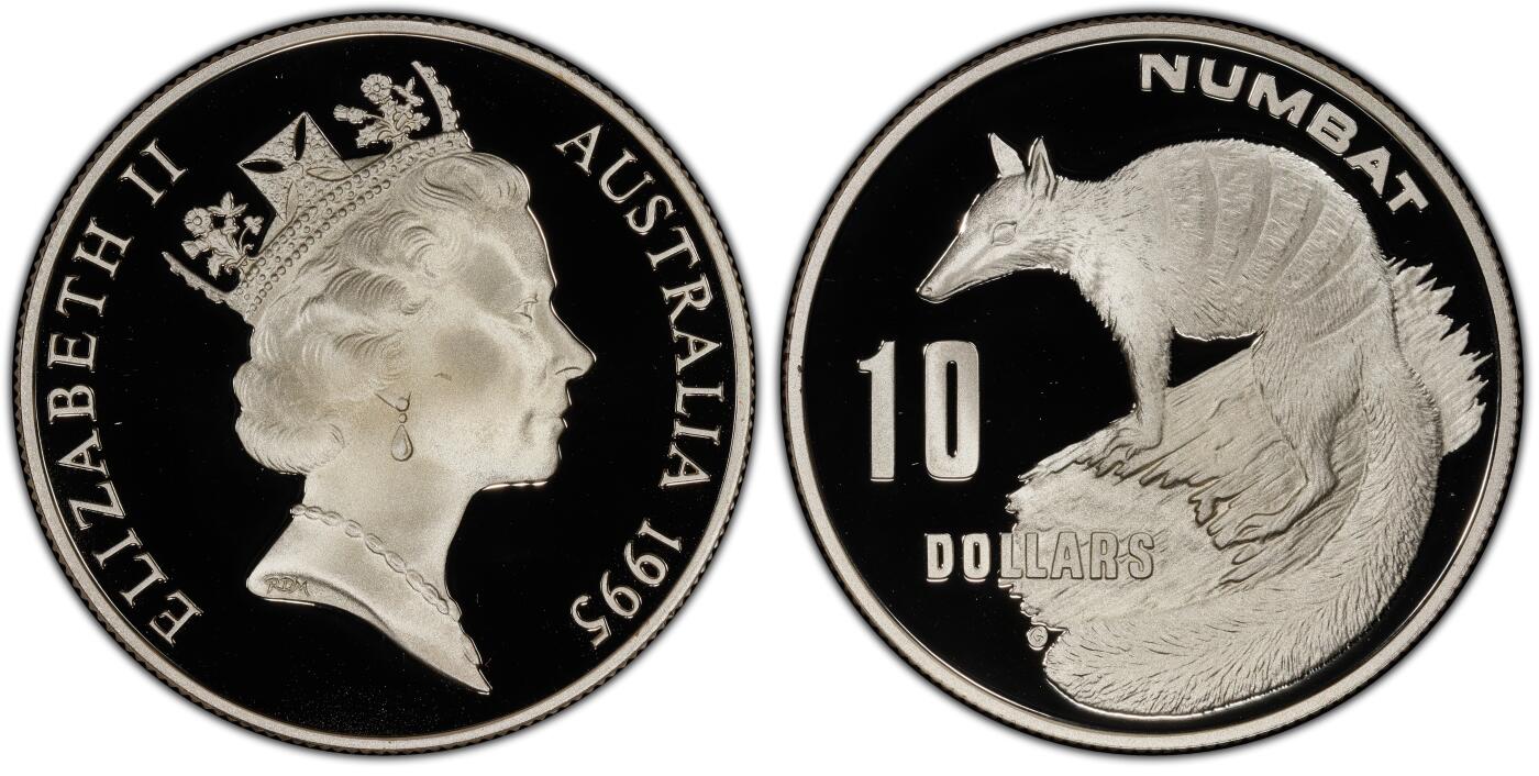 PThappally收藏第54次拍卖，英联邦地区硬币纸币 澳大利亚 1995 10澳元 20.77g  银币 PCGS PR69DCAM