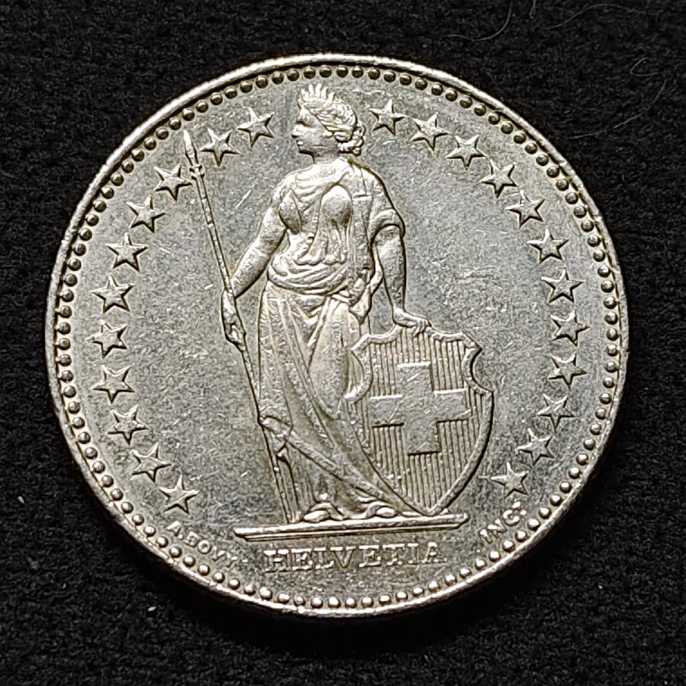 【全场包邮】纯粹捡漏拍478场（免费代拍第15场） 瑞士2014年2法郎