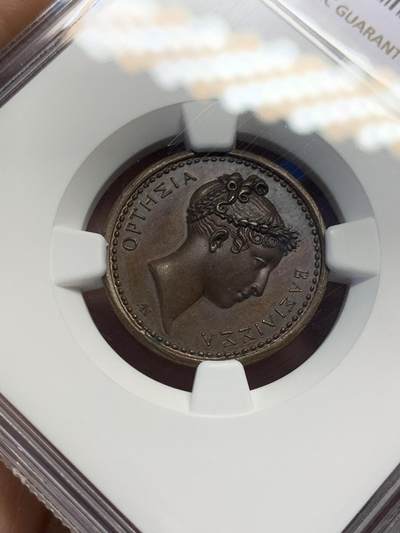 《竞宝斋》第438场 周日，周一，周二 3场连拍 （全场包邮） NGC MS63BN 法国霍腾丝·德·博阿尔内纪念铜章  霍腾丝·德·博阿尔内（1783-1837）系拿破仑一世继女，1802年嫁予其弟路易·波拿巴。1806年随夫成为荷兰王后，亦是拿破仑三世生母。