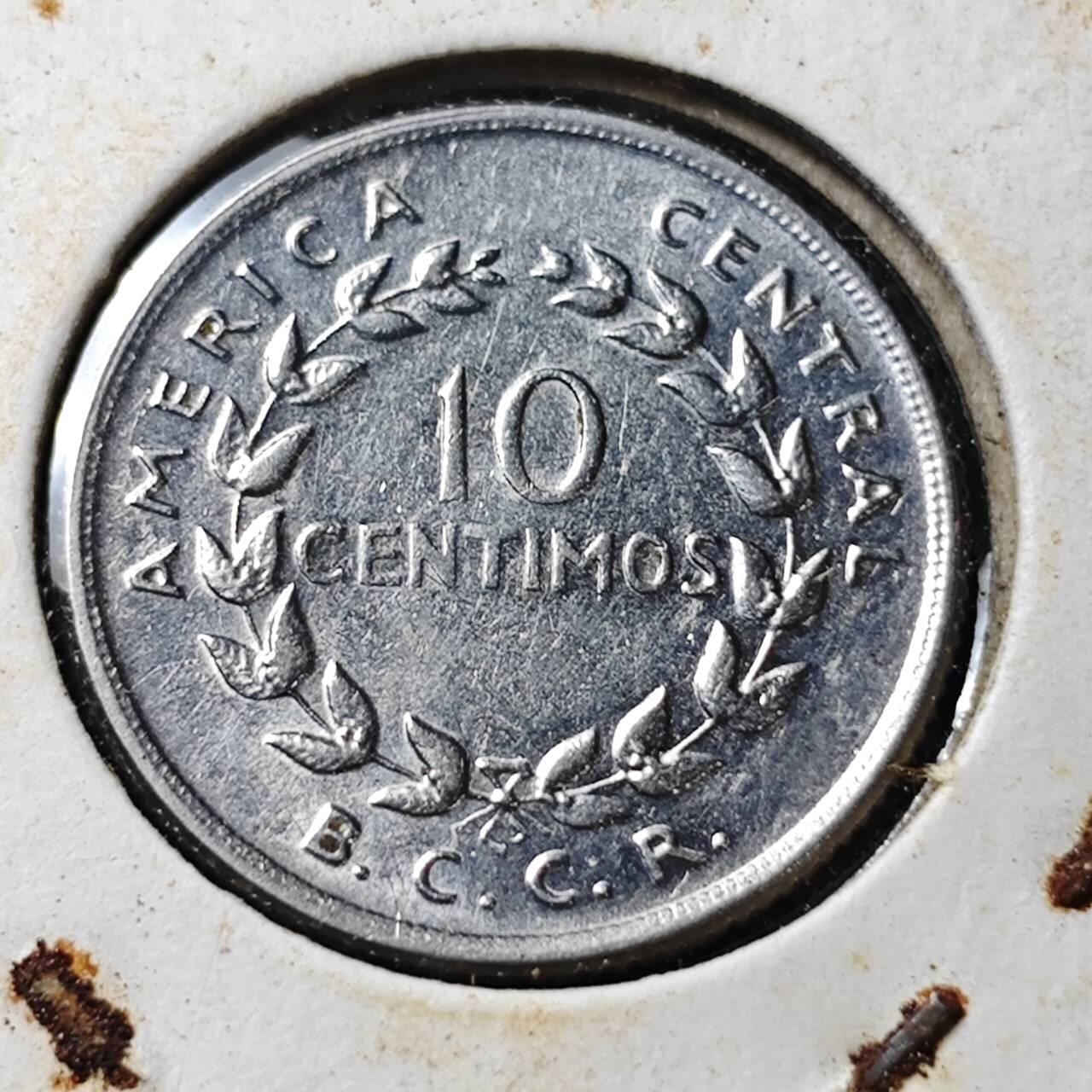 KK钱币收藏小铺  第371场  2月预留时间 周末发货  1958哥斯达黎加10分