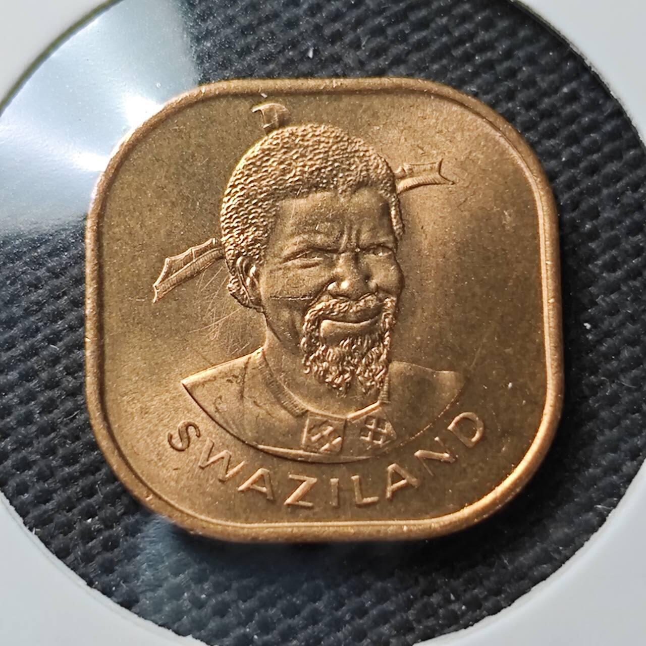 KK钱币收藏小铺  第371场  2月预留时间 周末发货  斯威士兰2分铜币 好品