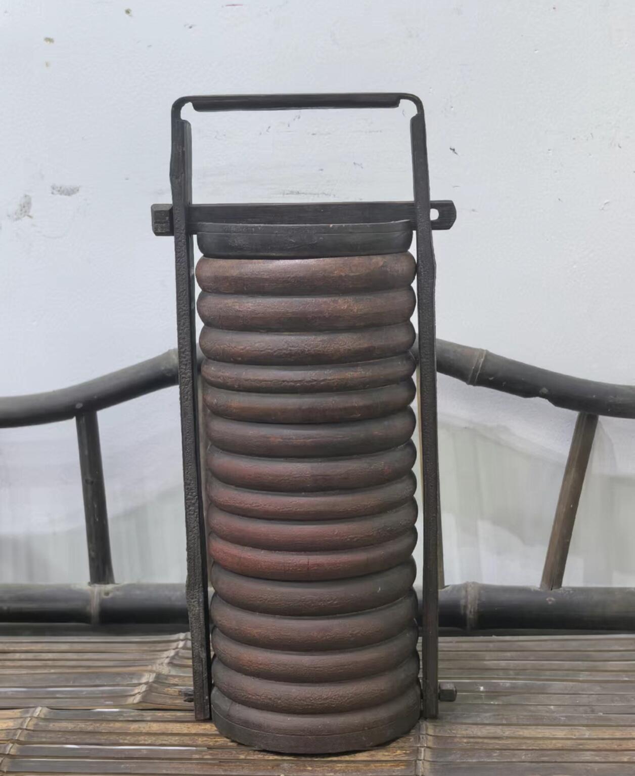 兰馨堂古玩杂项专场 木雕老竹雕提篮盒文盒 