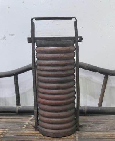 兰馨堂古玩杂项专场 - 木雕老竹雕提篮盒文盒 