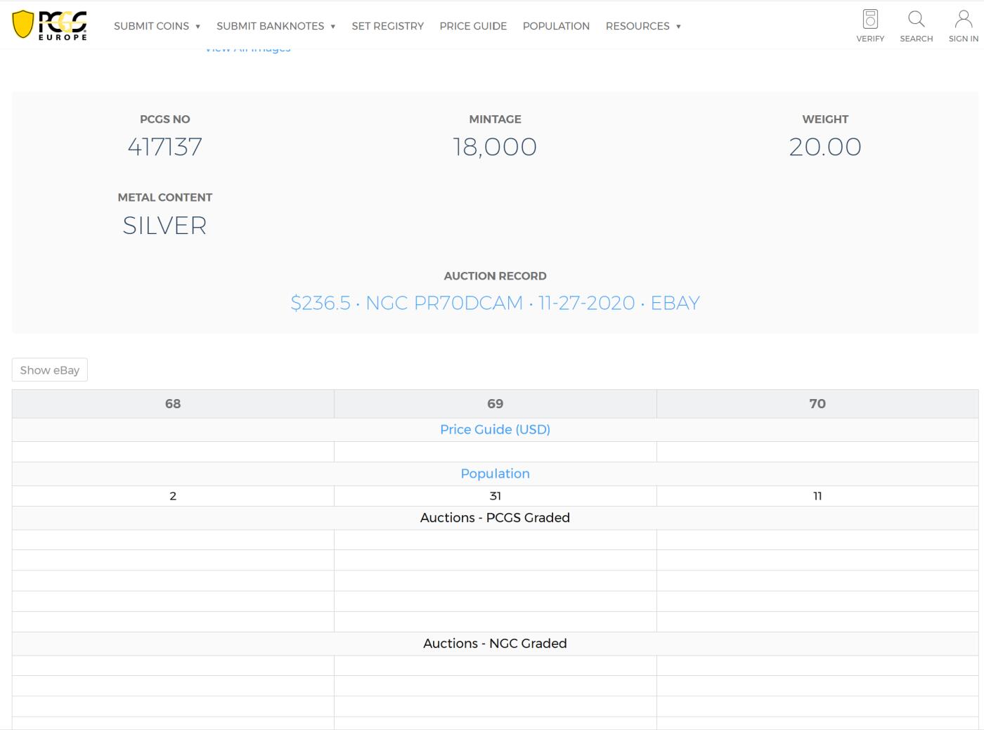 PThappally收藏第54次拍卖，英联邦地区硬币纸币 澳大利亚 1992 10澳元  20g  银币 PCGS PR69DCAM