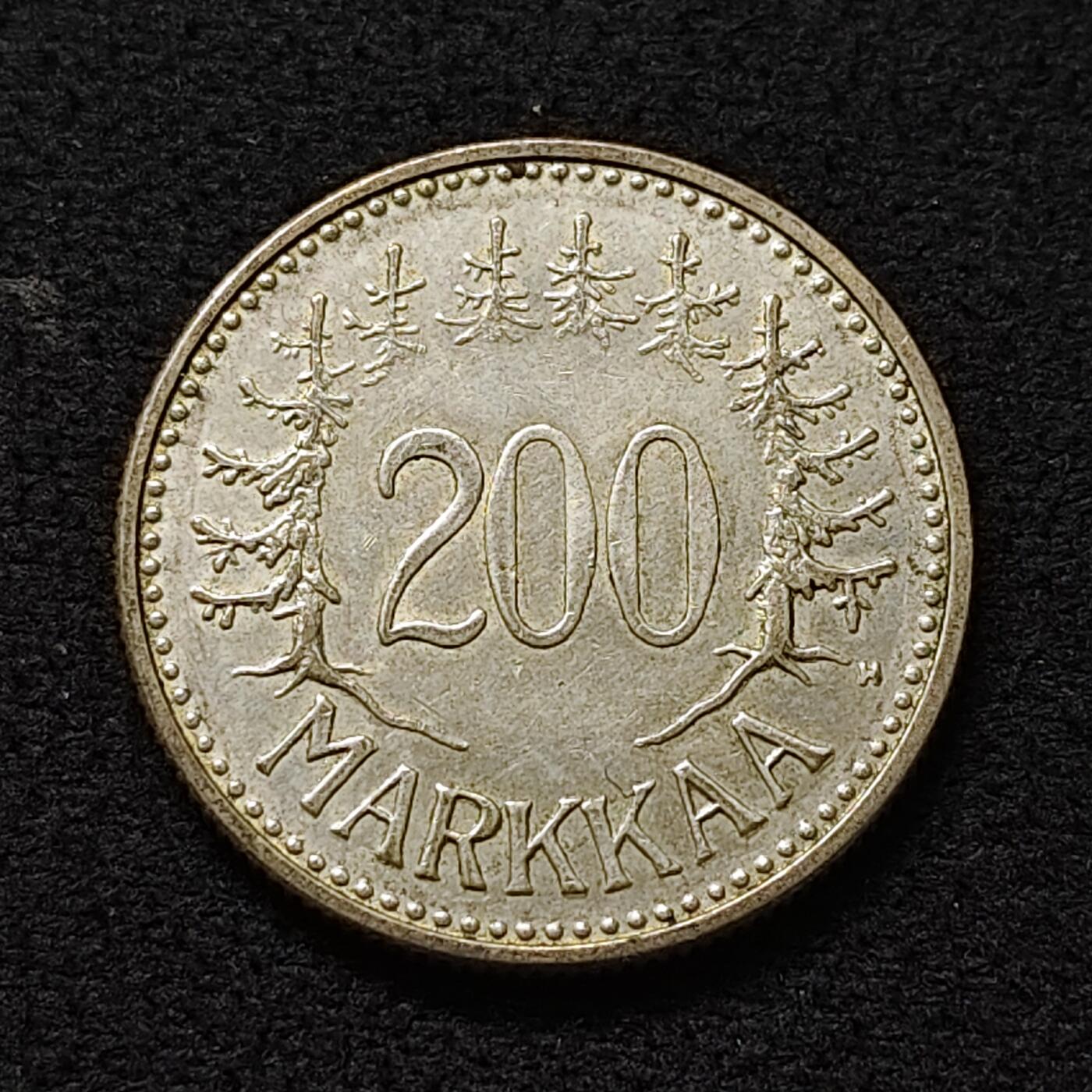 【全场包邮】纯粹捡漏拍478场（免费代拍第15场） 芬兰1957年200马克银币