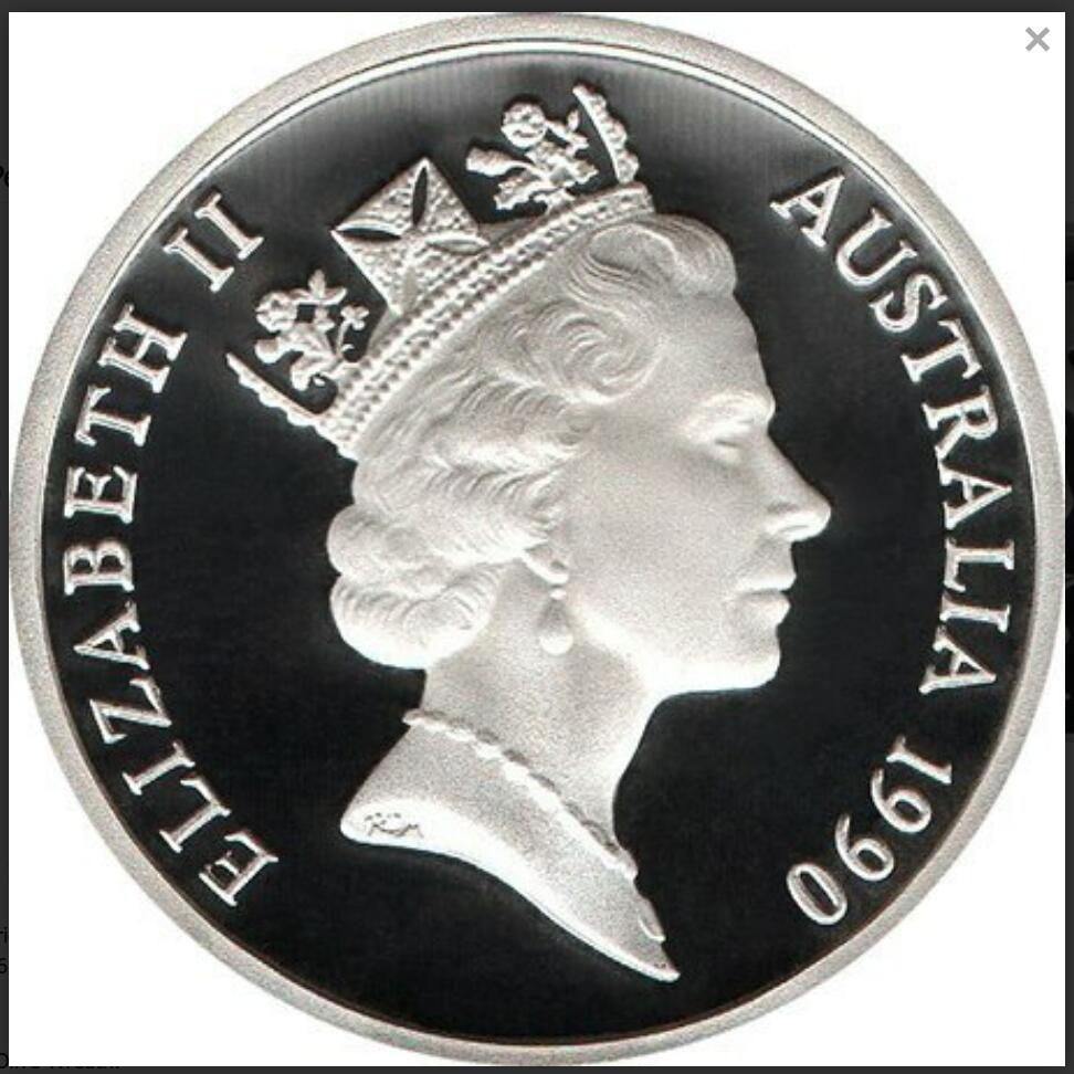 PThappally收藏第54次拍卖，英联邦地区硬币纸币 澳大利亚 1990 1澳元  11.49g 银币 PCGS PR69DCAM