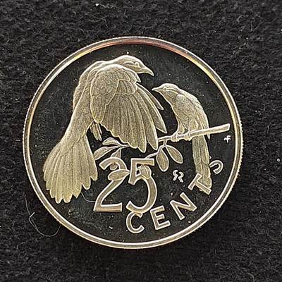 【全场包邮】纯粹捡漏拍478场（免费代拍第15场） - 维尔京群岛1974年25分精制币-红树杜鹃