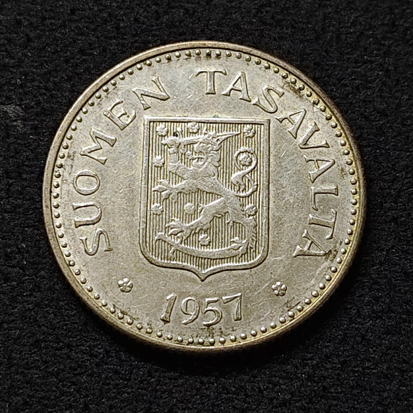 【全场包邮】纯粹捡漏拍478场（免费代拍第15场） 芬兰1957年200马克银币