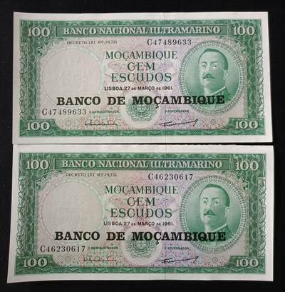 【游宝拍卖】乙巳蛇年87期 佣金1+6% - 莫桑比克-100埃斯库多【 近新AU-】