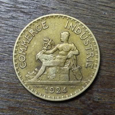 【铜匠收藏】★第132场★散币场，无佣金，30包邮。不满30元，支付5元运费。《接受代拍 代送NGC评级》 - 法兰西第三共和国 1924年 2法郎 铜币