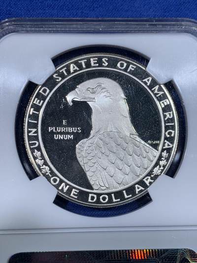 《竞宝斋》第438场 周日，周一，周二 3场连拍 （全场包邮） NGC PF69UC 美国1983年洛杉矶奥运掷铁饼者银币 获奖币