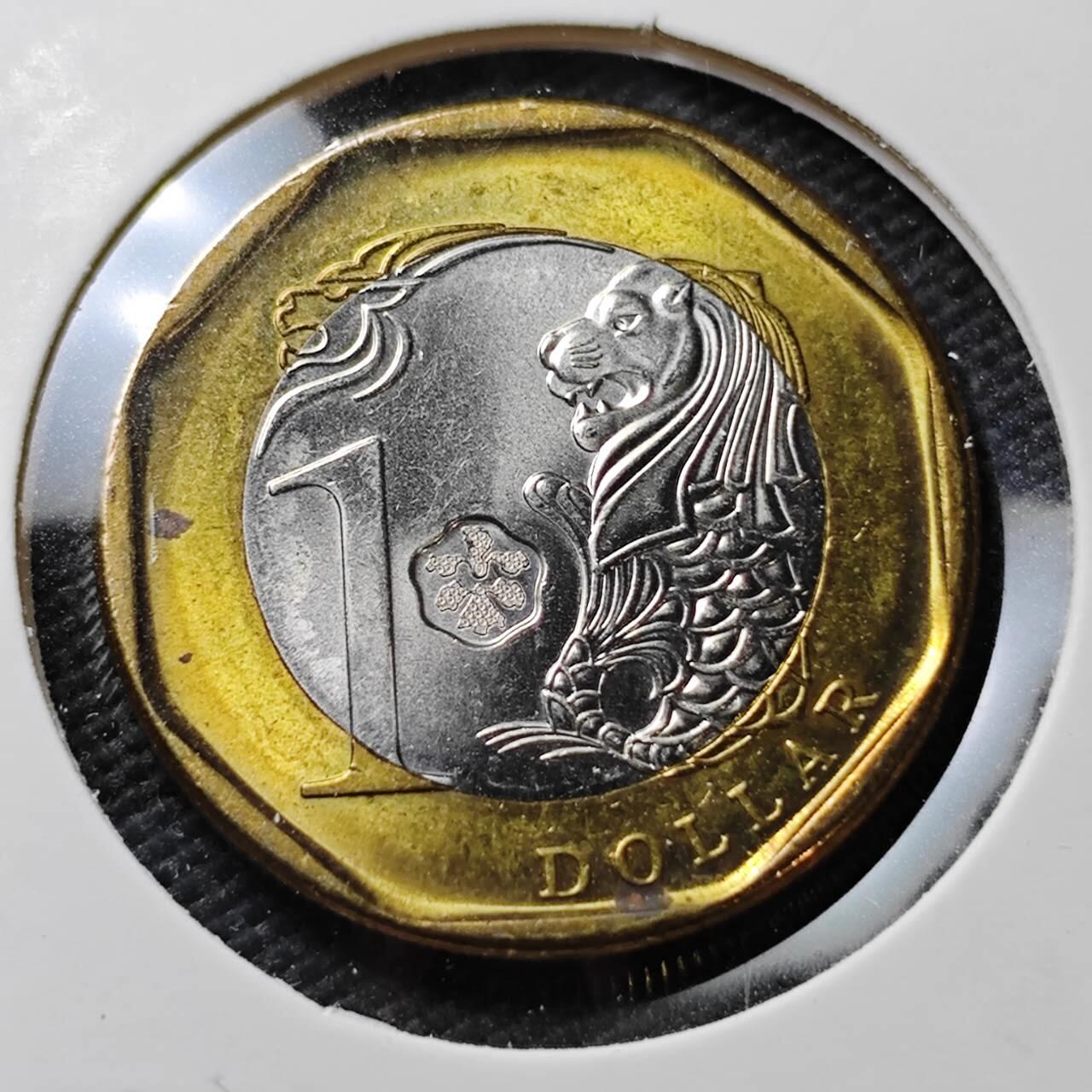 KK钱币收藏小铺  第371场  2月预留时间 周末发货  新加坡一元